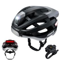 Casque de vélo intelligent avec phare arrière, alerte d'urgence sos et écouteurs sans fil