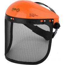 Casque forestier debroussaillage avec grillage de protection relevable