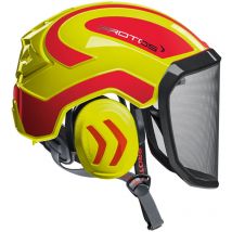 Casque forestier Protos casque de protection kox Integral Arborist F39 jaune fluo / rouge