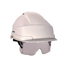 Casque de chantier iris 2 blanc avec lunette masque Auboueix 0271C