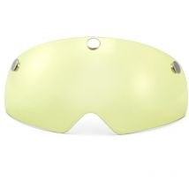 Casque vtt et Moto avec Éclairage Arrière, Visière Magnétique Détachable et Protection uv - Homme et Femme, Jaune
