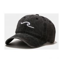Casquette brodée en trois dimensions délavée pour femme, nouveau style Casquette de baseball polyvalente tendance de la rue pour homme