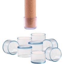 Casquettes en Silicone pour Chaises et Meubles - 16 Pièces - Pieds Patins Ronds pour Jambes en Bois, Plastique ou Fer de Chaises et Tables