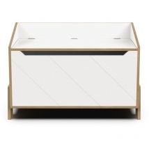 Cassa dei giocattoli decor bianco e quercia hamilton L93,6 cm - albizia