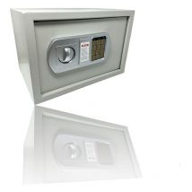 Cassaforte a muro con combinazione numerica digitale elettronica e doppia chiave di sicurezza 35x25 cm beige