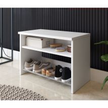 Cassapanca anja in laminato bianco