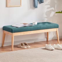Cassapanca Pouf Ottomana Verde Ingresso Panca Imbottitura Alta Densità 108x41cm