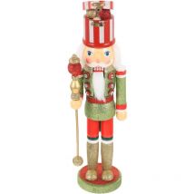 Casse-Noisette Soldat Noël Sto Ornements en Bois Casse-Noisette en Bois pour la Décoration de Noël Homme