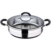 ‎ Masterpro - 28x7cm 3,8l Edelstahl-Kuchenform mit Deckel foodies bgmp-1503-bk masterpro