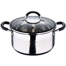 ‎ Masterpro - Kochtopf 24x12cm 5l aus Edelstahl mit Deckel foodies bgmp-1502-bk masterpro