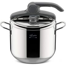 Pinto - Lagostina Irradial Control Lagoeasy'UP Pentola a Pressione 7 l in Acciaio Inox 18/10 ø 22 cm, Pentola Induzione e Gas, Coperchio con Apertura
