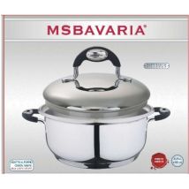 Pentola Casseruola In Acciaio Con Coperchio New Bavaria 20 Cm