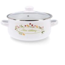 Quid Cacerola 22cm Acero Esmalt Memory Casseruola 22 Cm Acciaio Smalt Memoria Qd, Inossidabile, Bianco