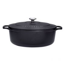 Casseruola ovale in ghisa smaltata 25cm nero sublime - puc472501 Chasseur