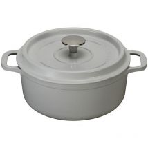 Casseruola rotonda in ghisa smaltata 28 cm grigia - puv402282 Invicta