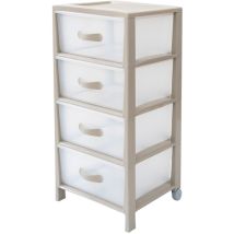 Cassetta Belli E Forti Futura 4 cassetti tortora 82 x 38 x 39,5 cm