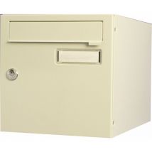 Cassetta postale standardizzata 2 porte esterne Renz acciaio beige lucido Renz