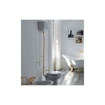 Olympia - Cassetta di scarico alta con tubo e catenella oro, cromo, bronzo impero Cromo