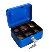 Cassetta di sicurezza portavalori con vassoio portamonete + 2 chiavi 15 x 11 cm