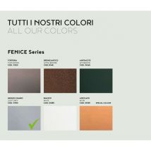 Cassetta fioriera liscia in resina Fenice cm. 80 grigio chiaro