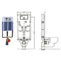 Cassetta IdeaFi x Blu air 4.5 todini Compatibile Con Tutti i Wc Sospesi - Senza Placca - Rivestita - Anticondensa
