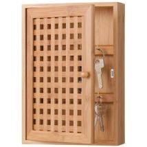 Zeller 13876 Cassetta Portachiavi, Bambú, Beige, 19x6x27 Cm