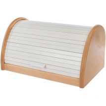 20460 - Cassetta per Il Pane in Legno di faggio, 39 x 25 x 21 cm, Colore: Bianco - Zeller