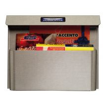 Cassetta per pubblicita' - in acciaio inox antigraffio - 34X8X28H cm