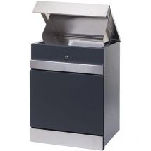 Cassetta portalettere a parete HHG 121 acciaio zincato 58x45x36cm antracite e grigio