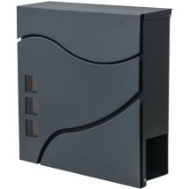 Non utilizzato] Cassetta portalettere a parete HHG-205 acciaio zincato 11x37x37cm antracite - grey