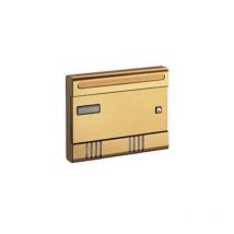 Alubox - Cassetta portariviste serie esse per esterni - cm.36,5x7x29h. in alluminio anodizzato bronzo