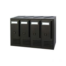 Cube-Modell Briefkasten 4 Plätze Aluminium 420x175x300 Trimec Miteigentum - Wohnzimmer