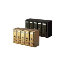 Alubox - Cassetta postale blocchiera verticale posta c/4 4 posti condomini cm42x17x30 colore: ghisa