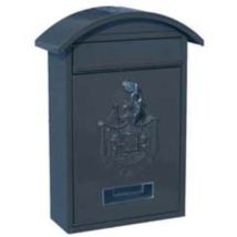 Cassetta postale con tetto e chiave a cilindro per esterni nera - cm.21x6x31h. - colore nero Sicuro