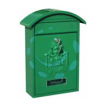 Sicuro - Cassetta Postale Con Tetto E Chiave A Cilindro Per Esterni Verde