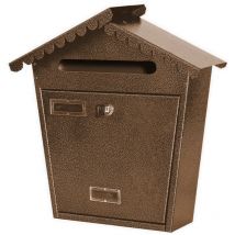 Cassetta postale posta con tetto Espresso 716 cm 37x13x38 h portalettere