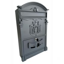 Cassetta Postale Portariviste in alluminio 255x88x405H cm Classico Colore Grigio Colore Grigio