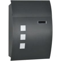 Cassetta postale ricurva in acciaio zincato 45X10X32 cm grigio