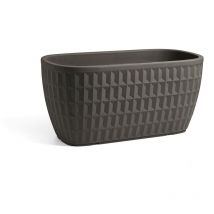 Cassetta rettangolare in resina "Tyle" 60 cm. Antracite