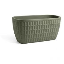 Cassetta rettangolare in resina 'Tyle' 80 cm. Terra Laguna