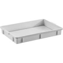 Cassetta Trasportabile in Plastica – 60 x 40 x 8 cm – Polipropilene per Alimenti – GIGANPLAST