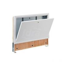 Cassetta universale per collettori con piedini e fascione, profondità min. 110mm. completa di coperchio verniciato. Dim. 1000X110X620 - h (min-max