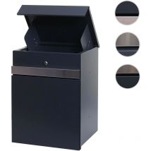 Mendler - Boîte aux lettres HWC-K41 Boîte à colis - métal - acier inoxydable galvanisé anthracite