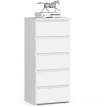 Akord - Cassettiera CL5 Cassettiera Bianca 40 cm 5 cassetti 40x35x92 cm