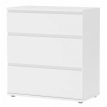 Kommode mit 3 weißen Schubladen cm 77x40x84h