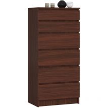 Cassettiera Akord K60 Cassettiera Wengé 60 cm 6 cassetti 60x40x130 cm