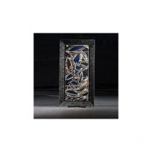 Webmarketpoint - Cassettiera con sportelli in similpelle e struttura in legno 55x60x130,5h cm
