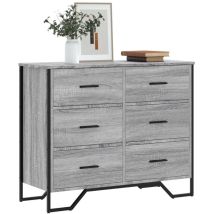 Maisonchic - Vidaxl Cassettiera Grigio Sonoma 91x35,5x74,5 Cm In Truciolato