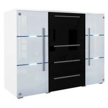 Mobilier1 - Cassettiera Nashville 101, ii, Con cassetti e ante, Numero di cassetti: 0, 115x136x39cm, led