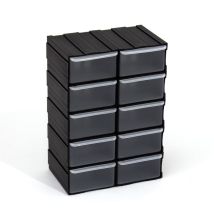 Cassettiere Da Officina, 10 Pezzi Nere